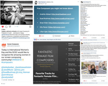 Social Media Recognition on International Women's Day :)