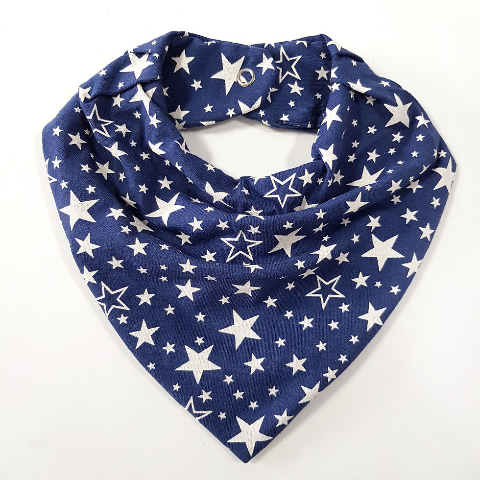 Bandana Estrelas Marinho e Off-White