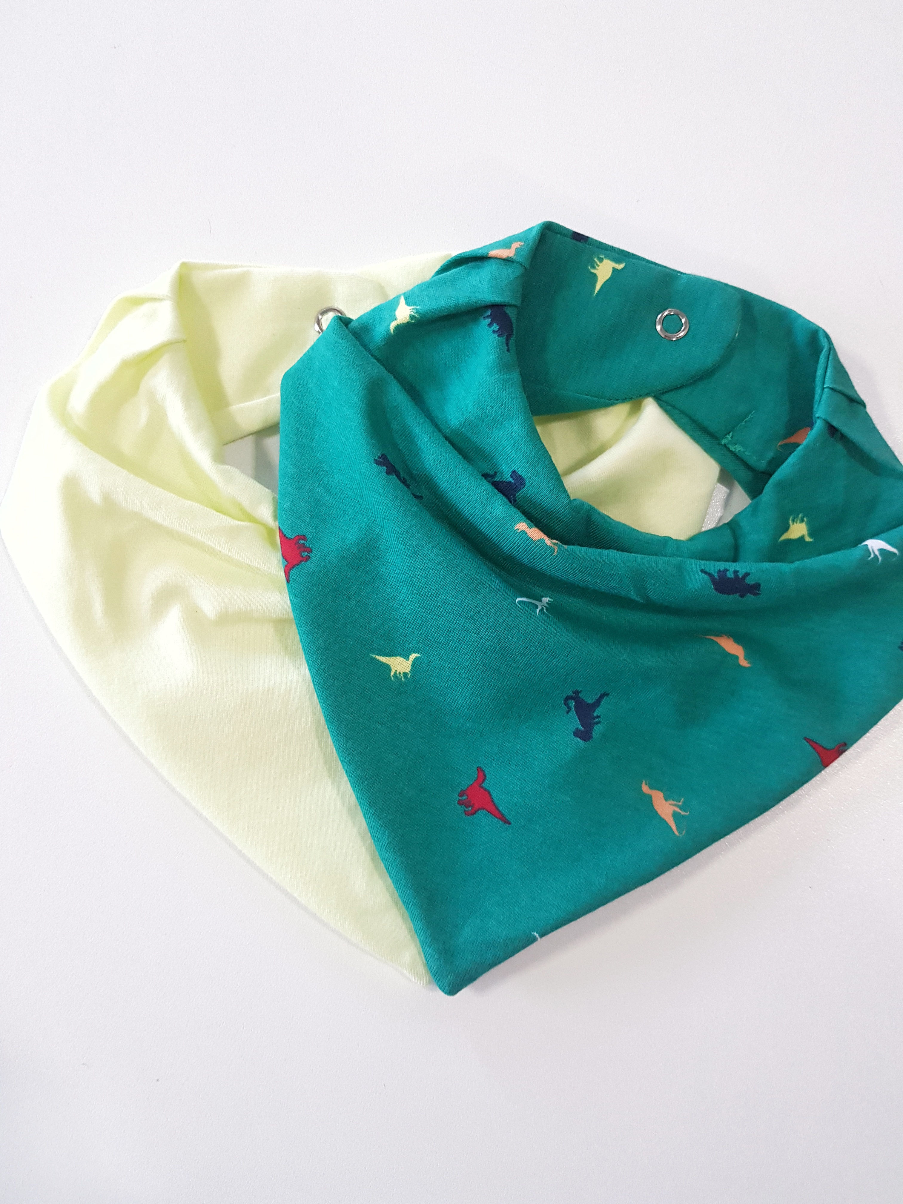 Kit Bandanas Lima + Verde Dinossauros