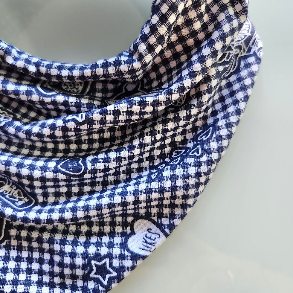 Miniatura: Bandana Xadrez Marinho Ícones Fofos