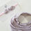 Miniatura: Conjunto Bandana + Mini Turbante Listras Cinza Mescla e Rosa Bebê