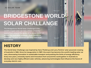 INFORMATION OM BRIDGESTONE WORLD SOLAR CHALLANGE