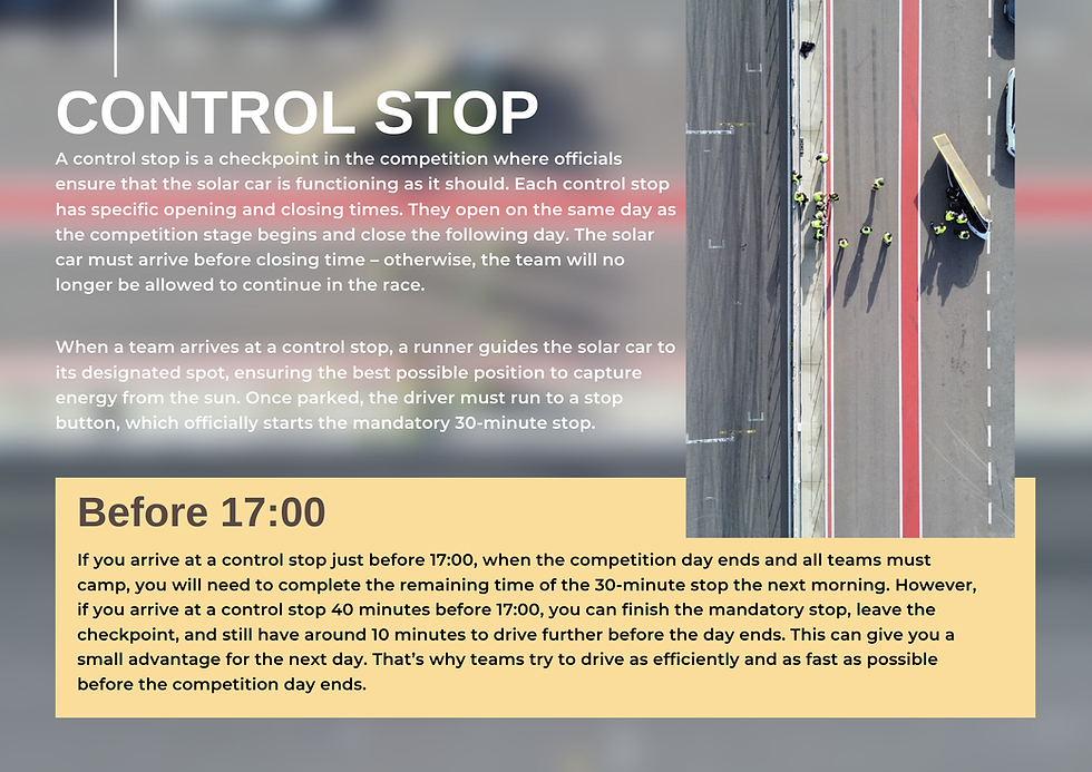 Information about Control Stops