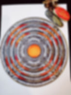 Serendipity Mandala Art Print Intricate Details Red Orange Sunset Colors A4 Close Up