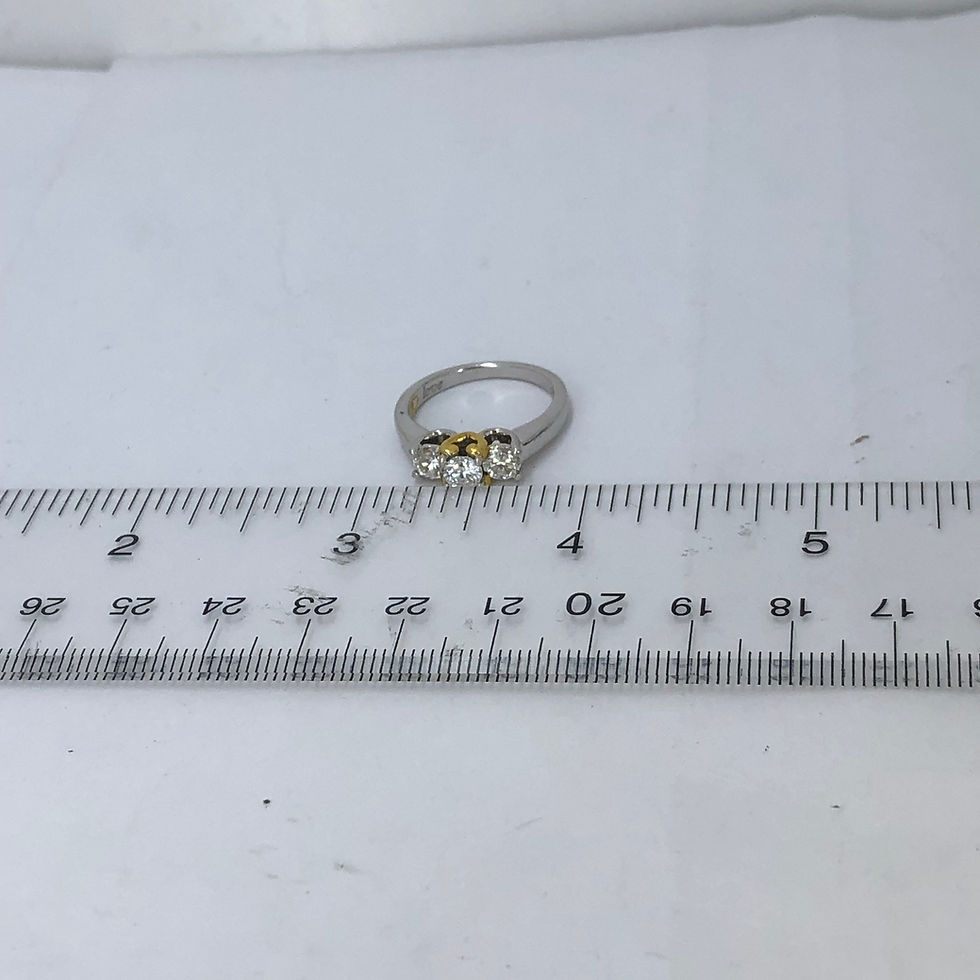 Thumbnail: 18k & 24k gold diamond ring size 7.25