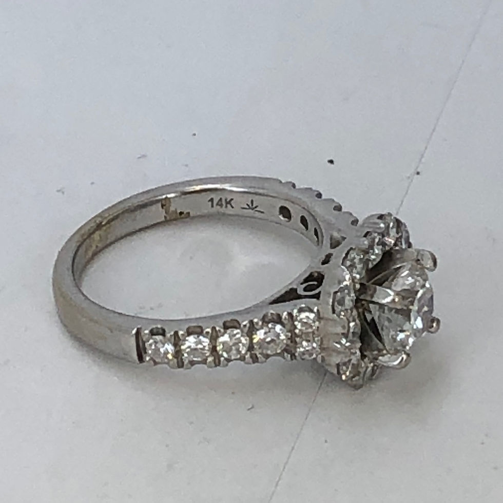 Thumbnail: 14k white gold diamond ring size 4.75