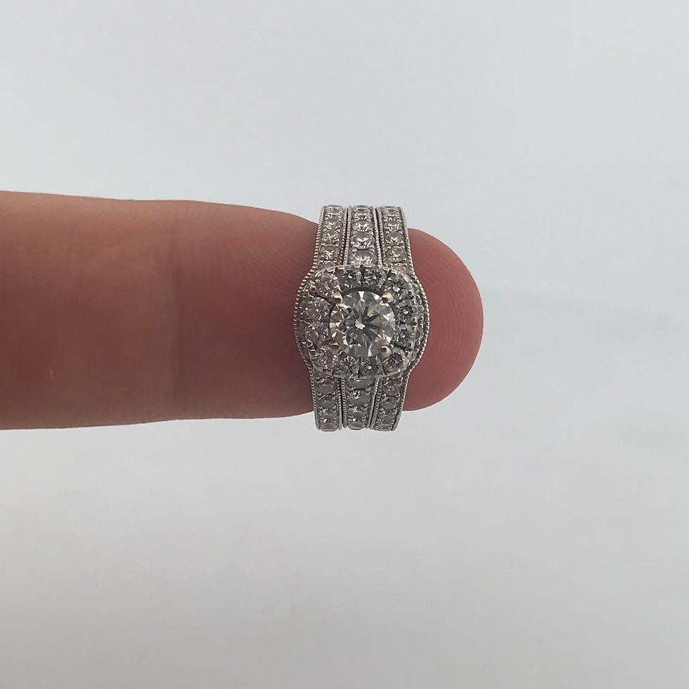 Thumbnail: Nwil lane 14k white gold 1.85ct Diamond Ring said size 5.25