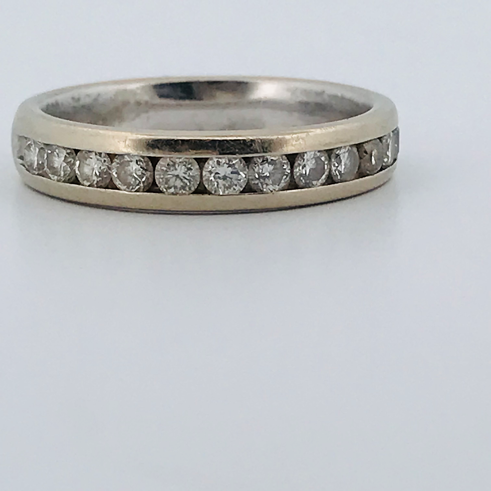 Thumbnail: 14k white gold/ 950 platinum 1.48ct diamond ring set size 6