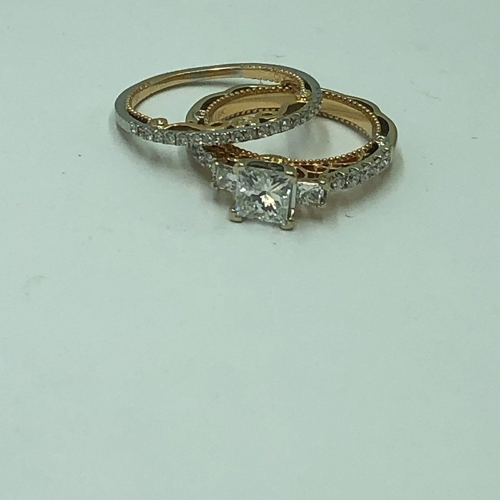 Thumbnail: 18k 1.64ct natural  diamonds ring set size 6.5
