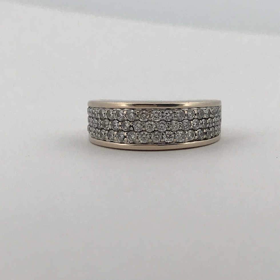 Thumbnail: 10k white gold 1ct diamond band size 8