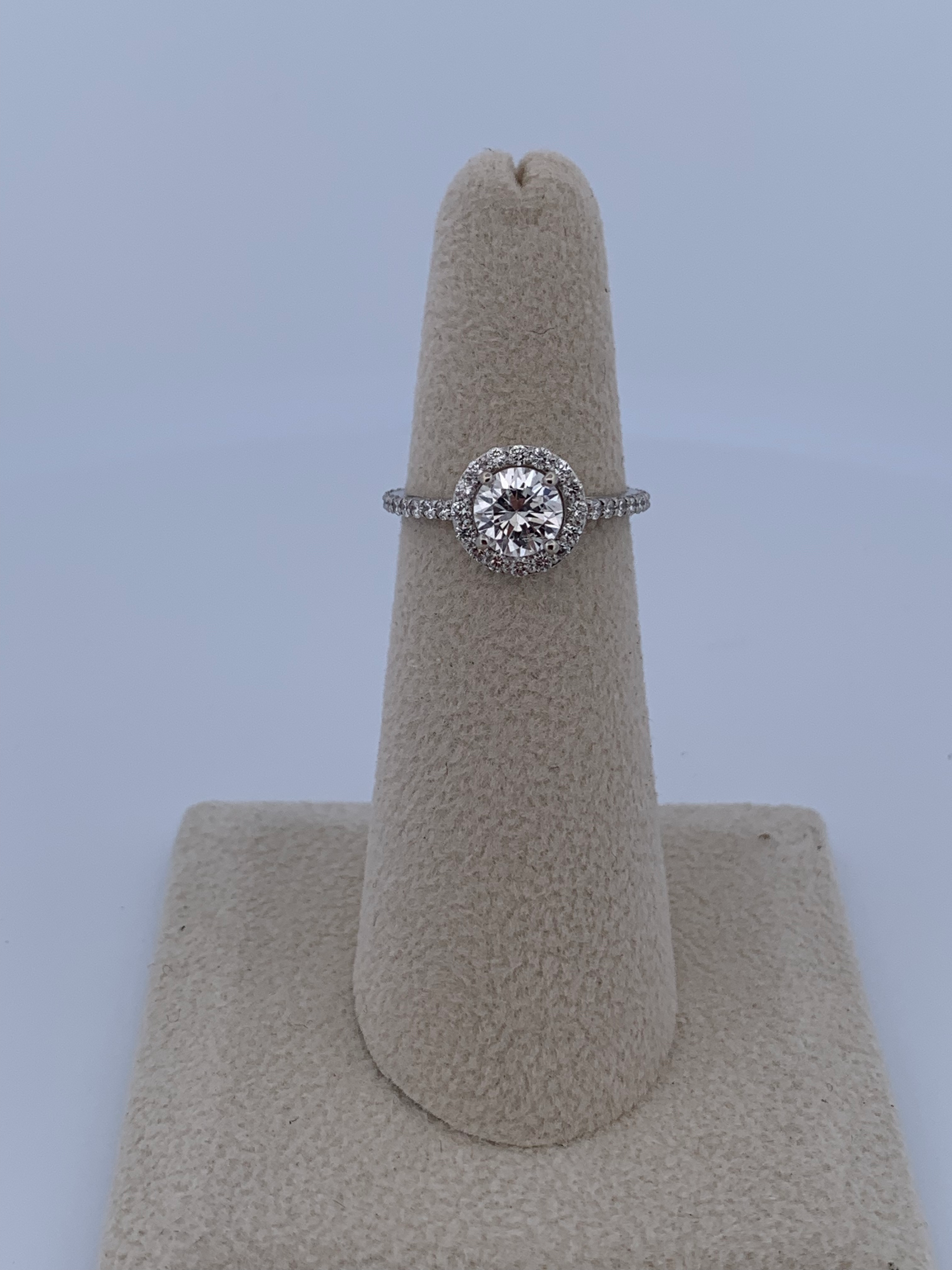 14k white gold 1.21ct diamond ring size 5