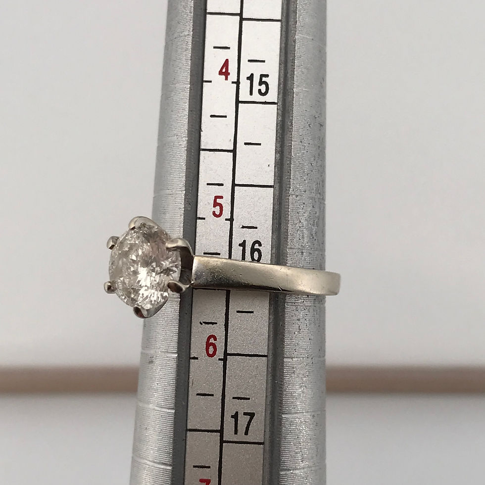 Thumbnail: 14k white gold 1.1ct Diamond size 5.5t