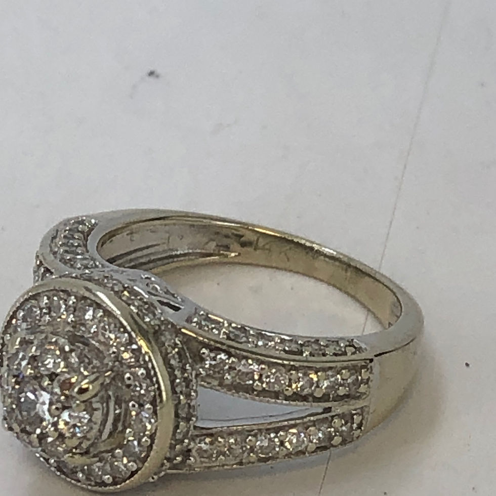 Thumbnail: 14k white gold diamond ring size 7