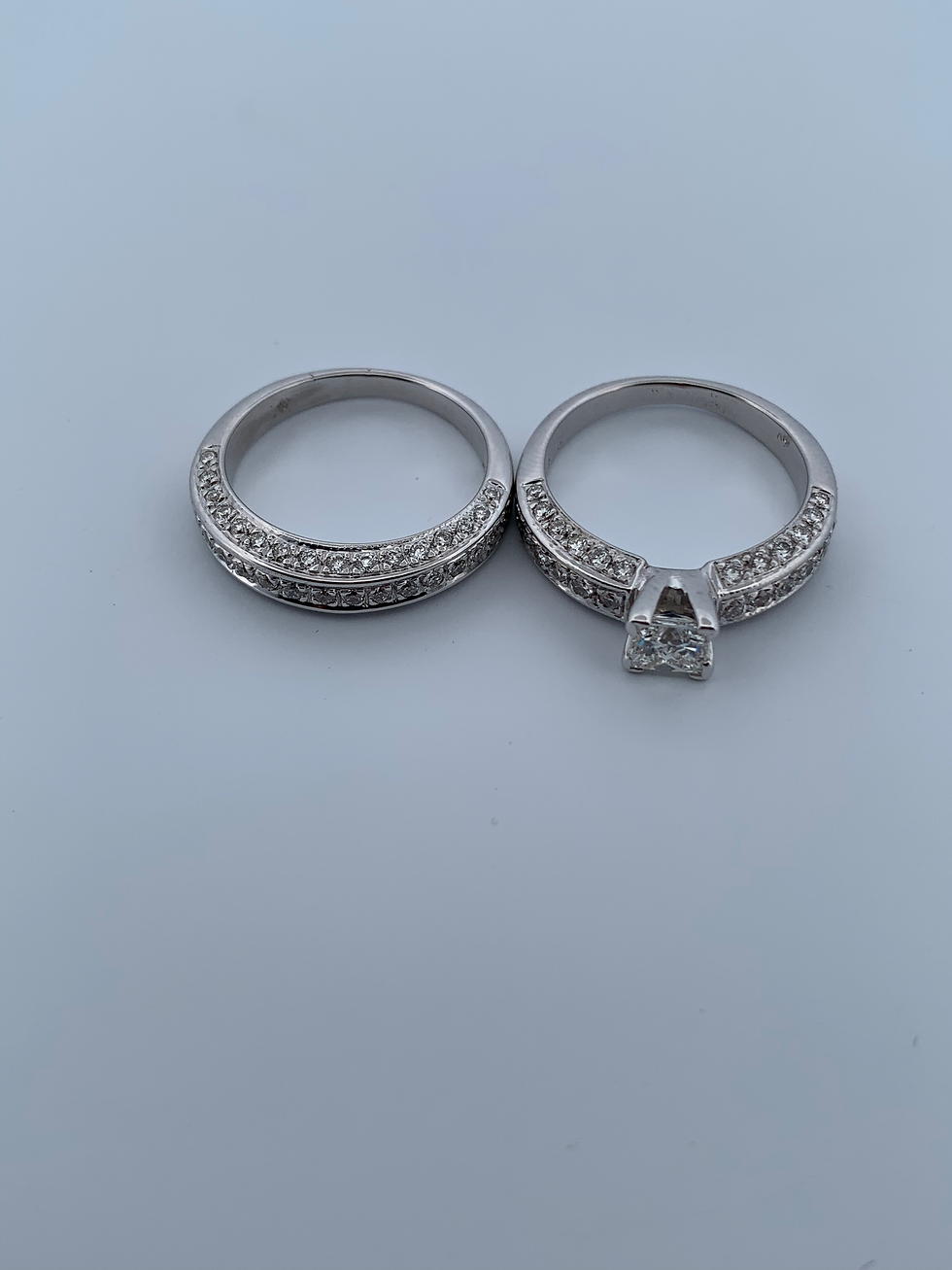 Thumbnail: 18k white gold 1.51ct diamond ring set size 7