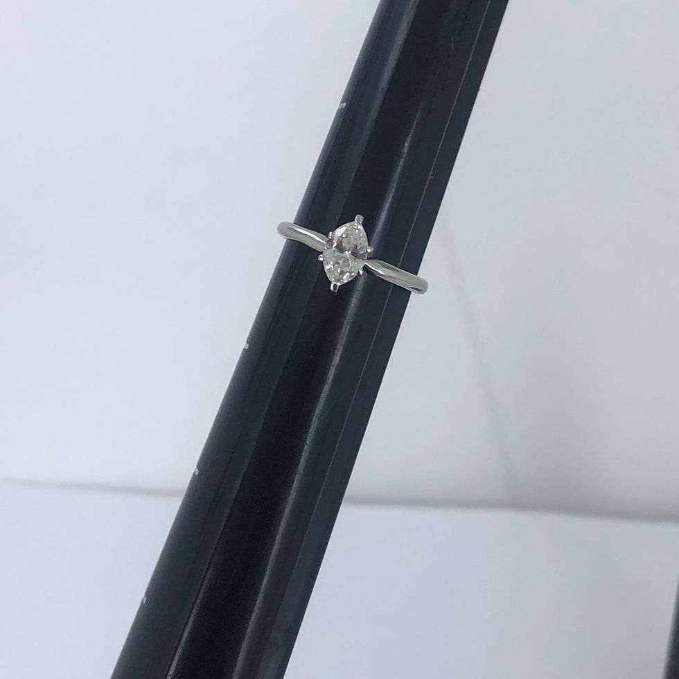 Thumbnail: 18k white gold Marquise diamond  ring size 5