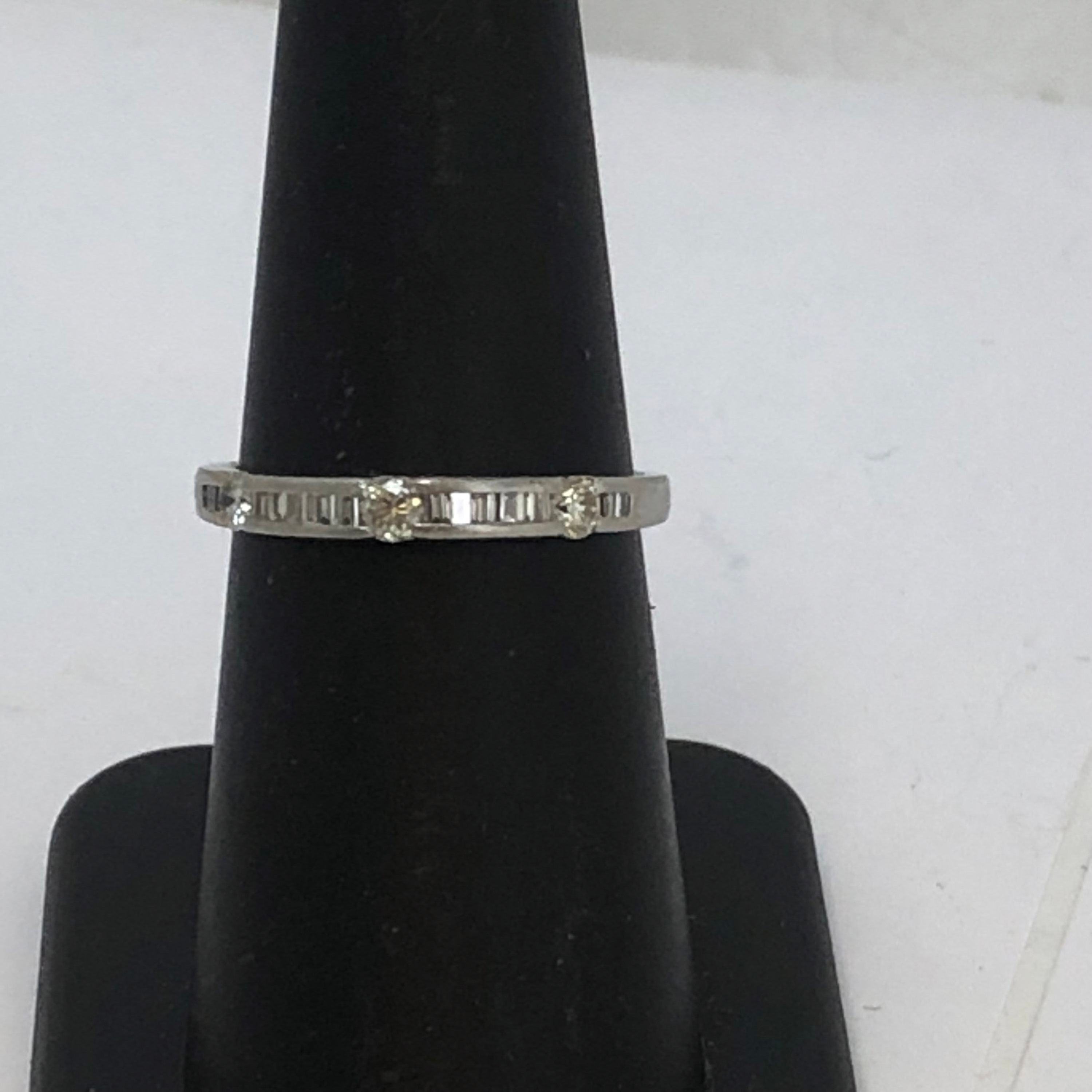 Platinum diamond wedding band size 7.25