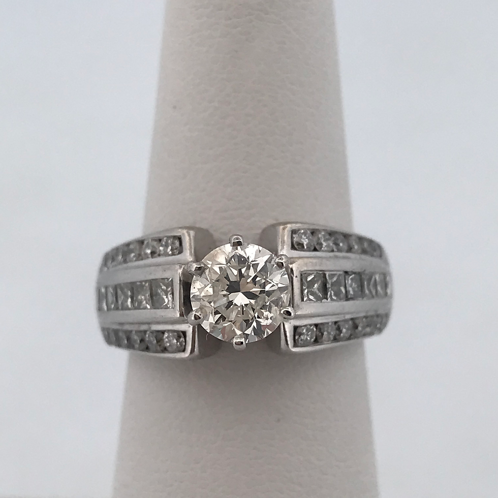 Thumbnail: 14k yellow gold 2.06 diamond ring size 6.25