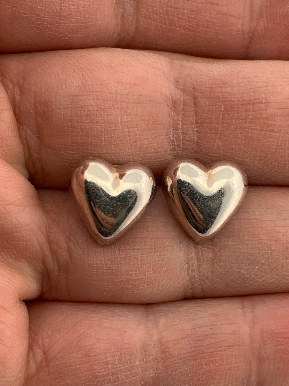 Thumbnail: TIFFANY & Co Stalin silver heart  earrings