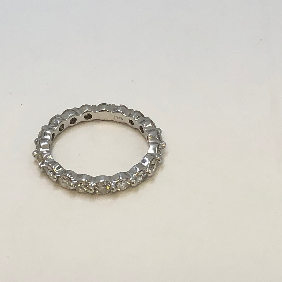 Thumbnail: 14k white gold diamond Eternity band size 6