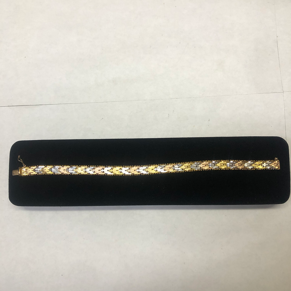 Thumbnail: Gold over silver bracelet 7.3”