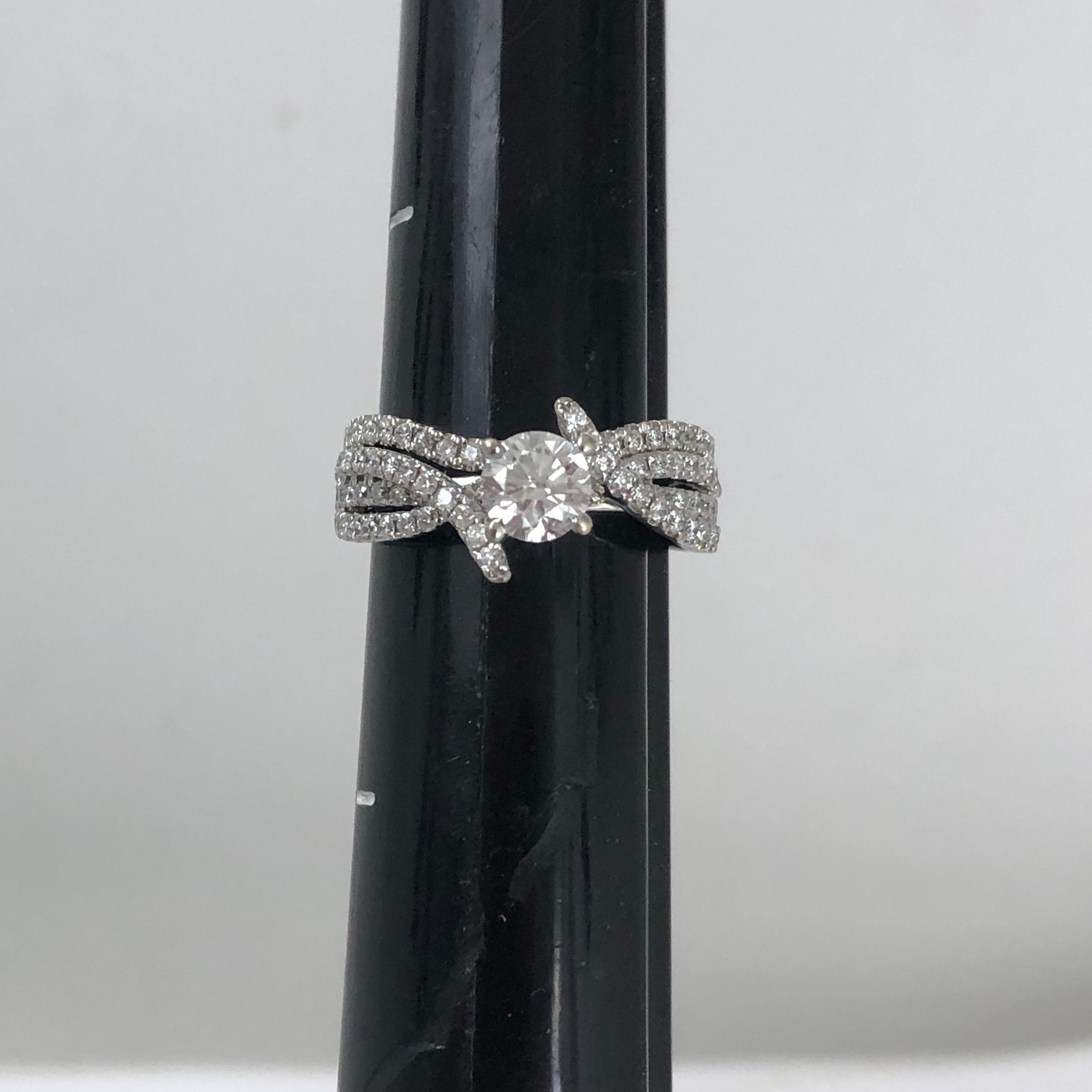14k white gold diamond ting set size 5