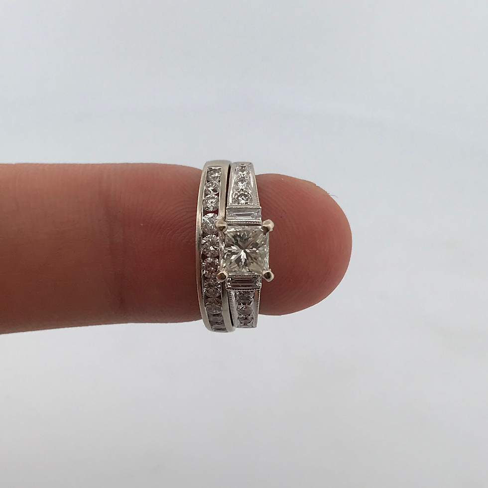 Thumbnail: 18k -14k gold 1.80ct diamond ring set size 5