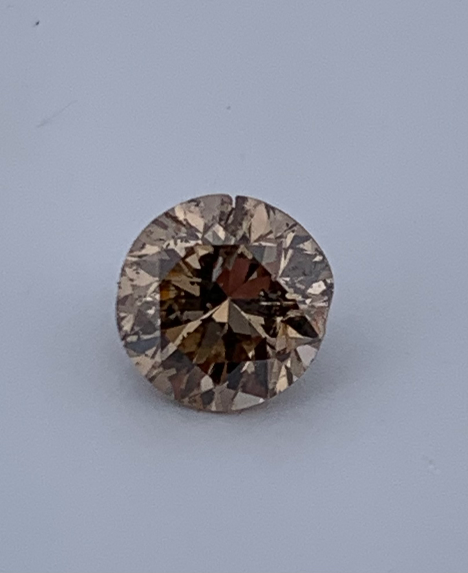 Gia certified Champagne / brown 1.08ct natural diamond