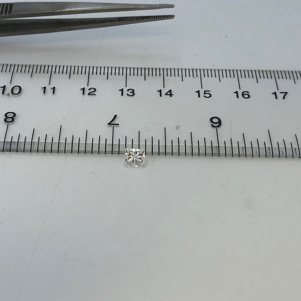 Thumbnail: Gia 0.56ct D si1 Princess cut natural diamond 