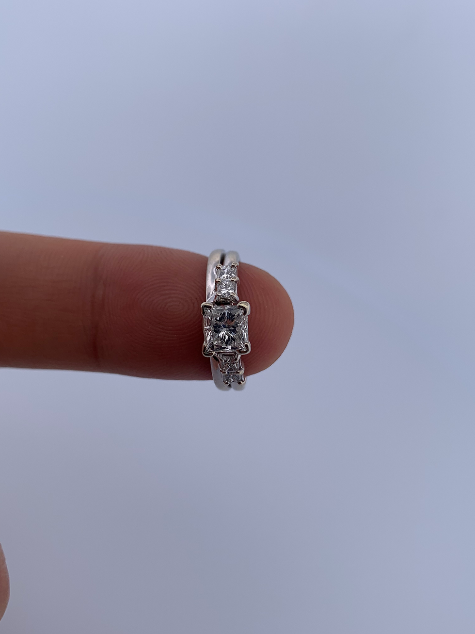 Thumbnail: 14k white gold 1.18ct diamond ring size 5.5
