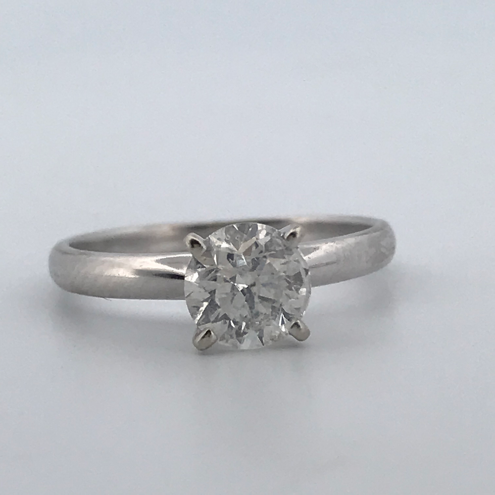 Thumbnail: 14k White gold 1.30ct diamond ring set size 6.5