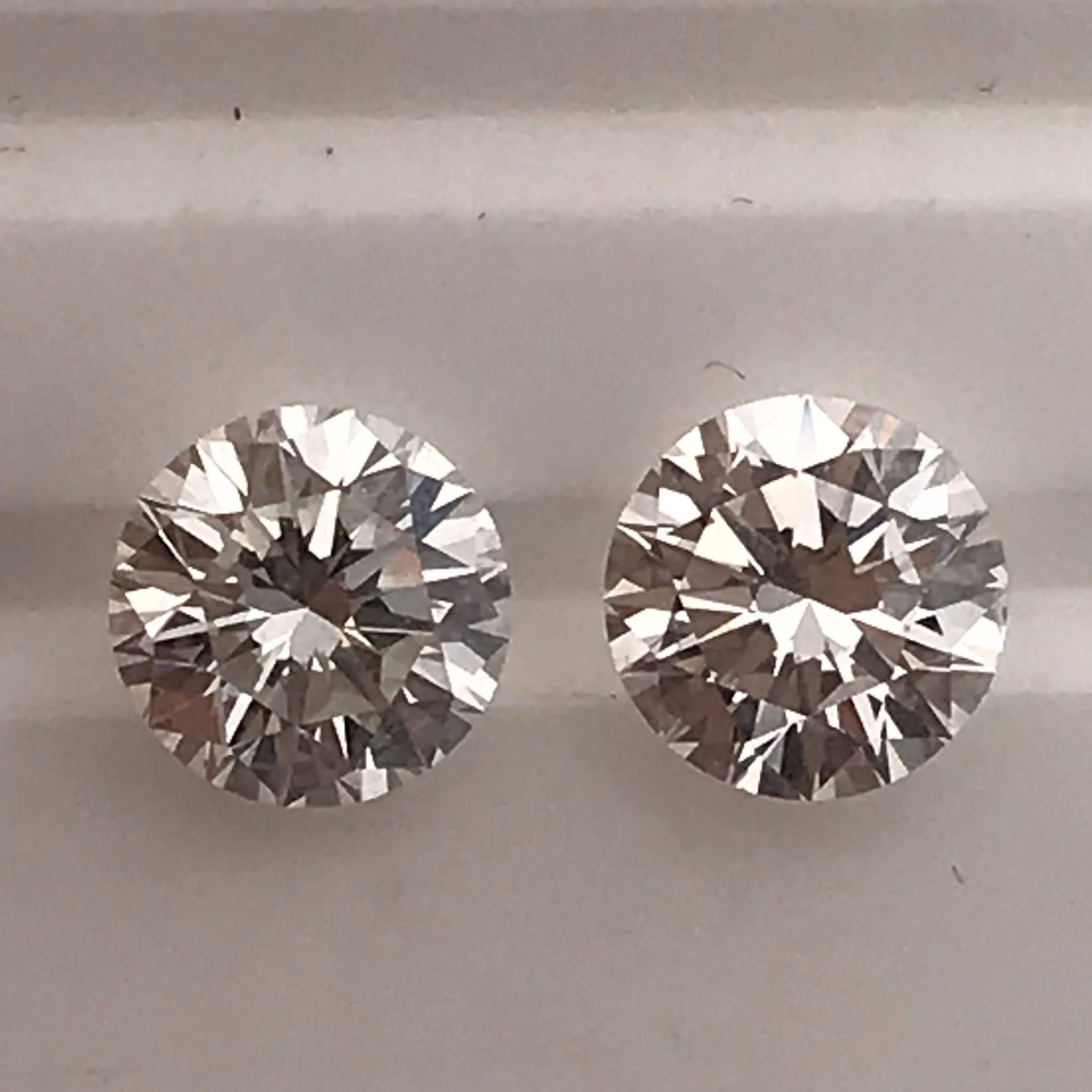 2.27ct total gia diamonds for earrings 