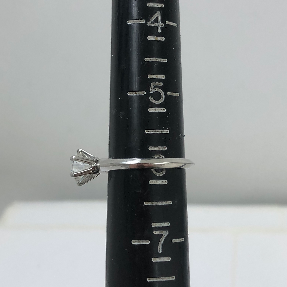 Thumbnail: Tiffany & Co Platinum 1.33ct round diamond ring size 6