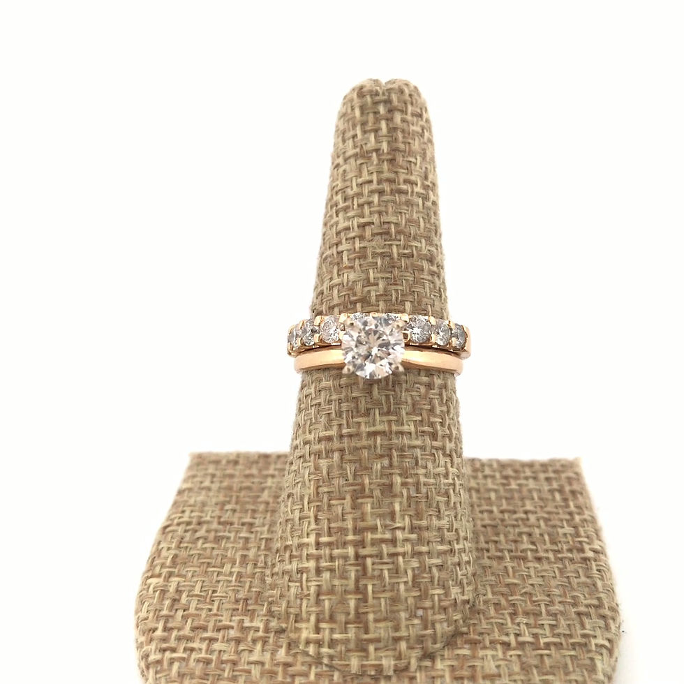 Thumbnail: 14k yellow gold rings 1.82ct IGI certified natural diamond size 7