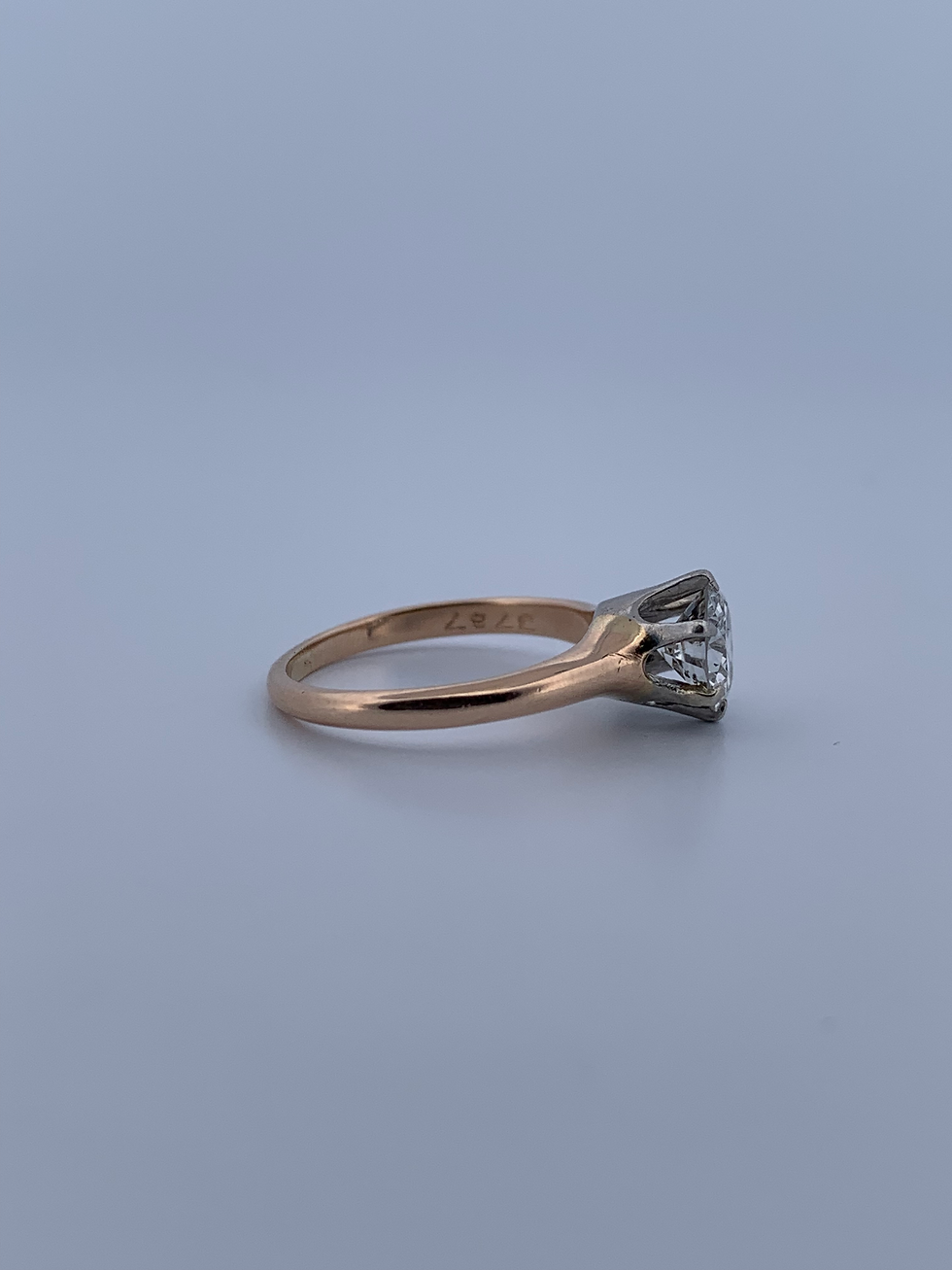 Thumbnail: 13k yellow gold 0.92ct diamond ring size 5.75