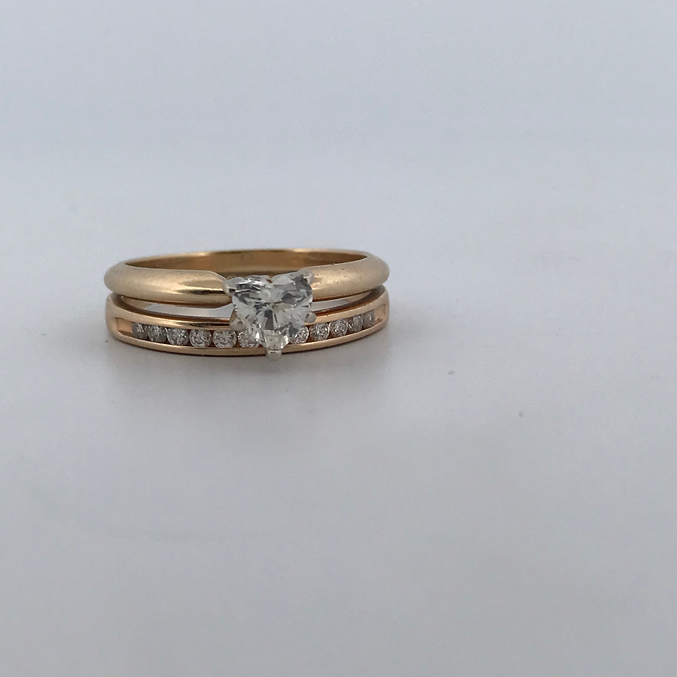 Thumbnail: 14K yellow gold 0.73ct Diamond ring set size 7