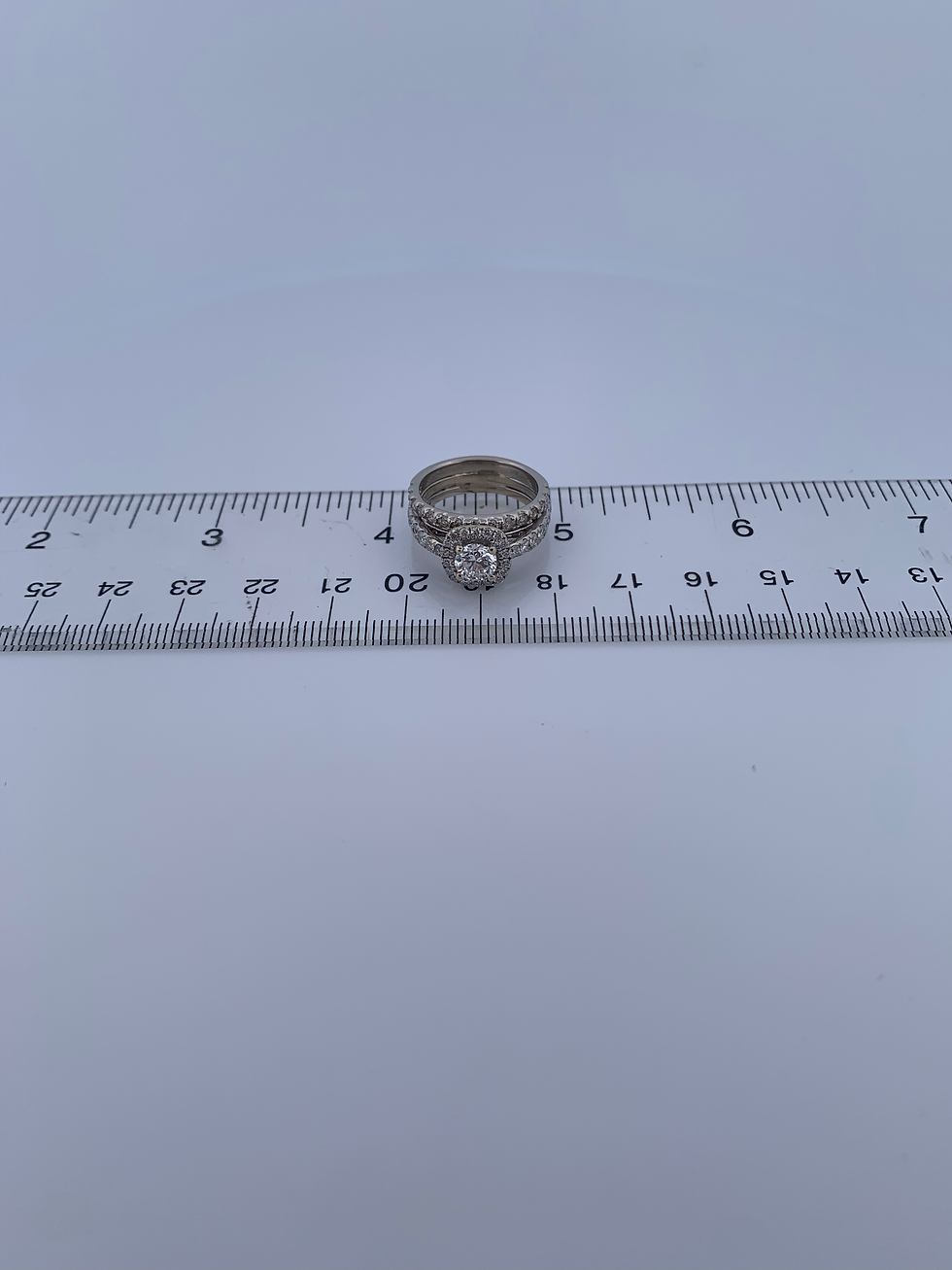Thumbnail: 14k/10k white gold 2ct diamond ring set size 6