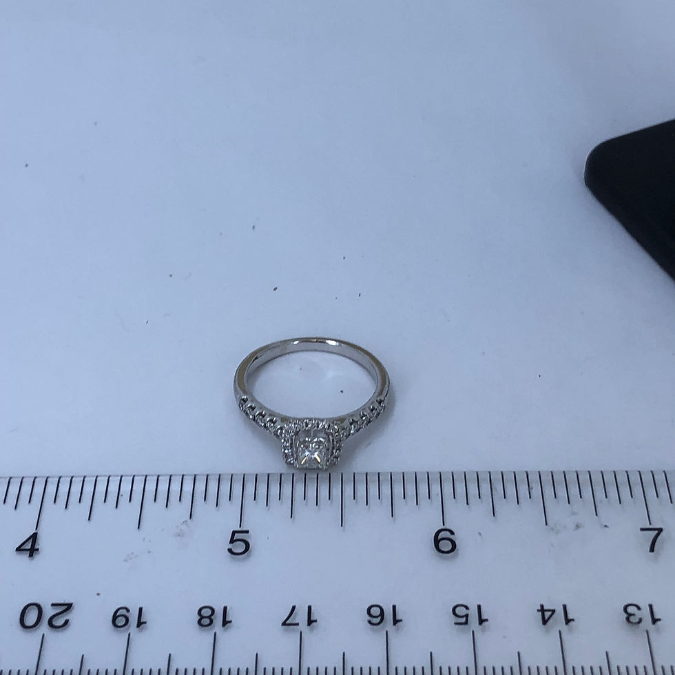 Thumbnail: 14k white gold diamond ring size 7.5