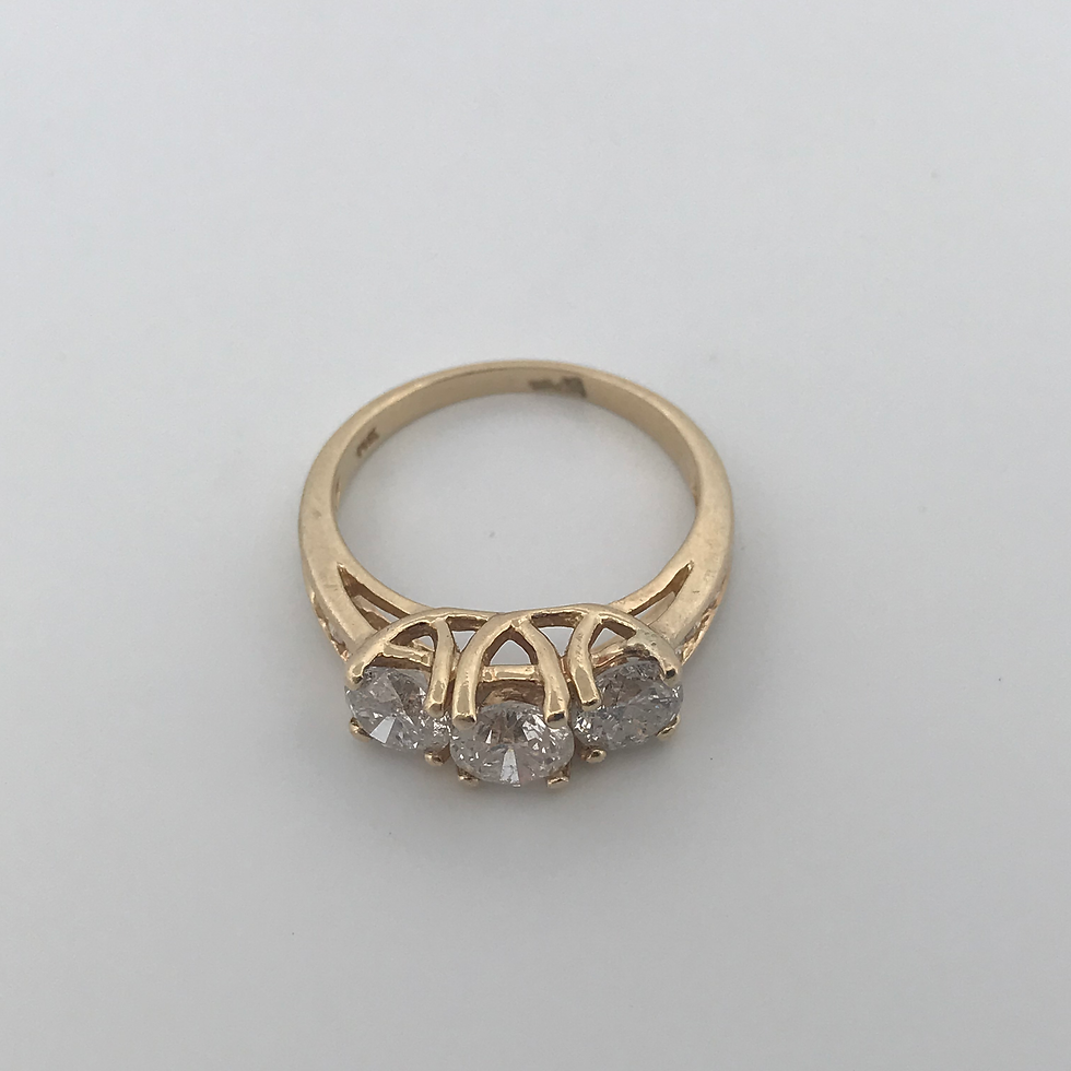 Thumbnail: 14k yellow gold 1.88ct Diamond ring size 7.75