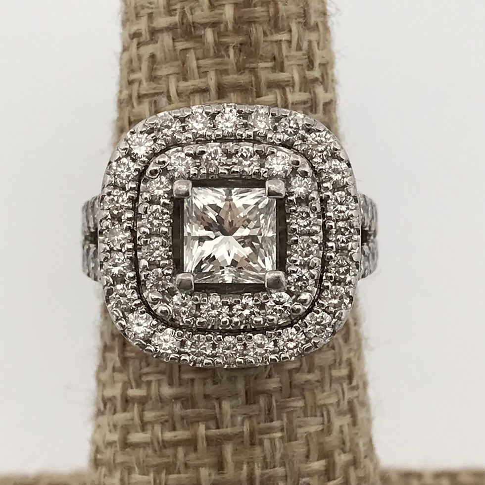 Thumbnail: Platinum 2.22ct natural certified diamonds size 4.5
