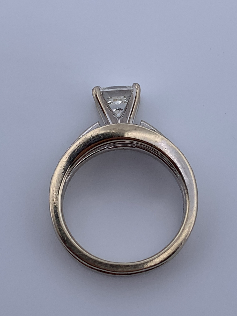 Thumbnail: 14k white gold gia  certifide 1.30ct diamond ring set size 5.5