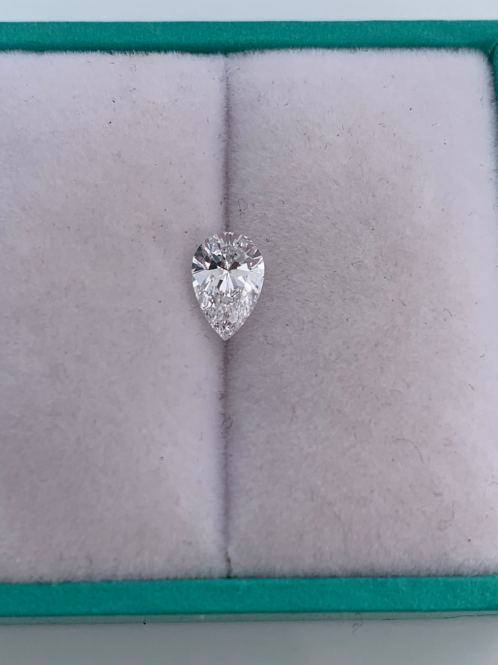 Thumbnail: 0.80ct Gia certified pear shaped natural diamond d vs2 