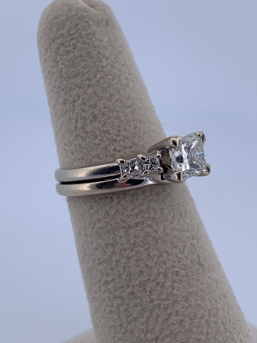Thumbnail: 14k white gold 1.18ct diamond ring size 5.5
