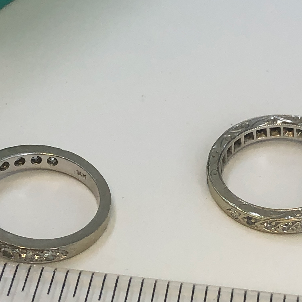 Thumbnail: 14k white gold gia certified diamond ring set size 5.5