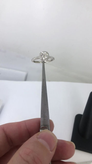 Thumbnail: 14k white gold Gia certified  diamond  ring  size 6.5