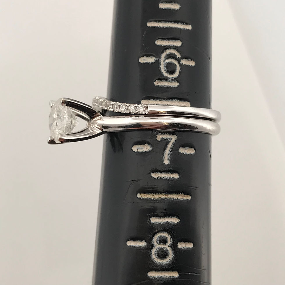 Thumbnail: 14k white gold 1.32ct natural diamonds ring set size 7