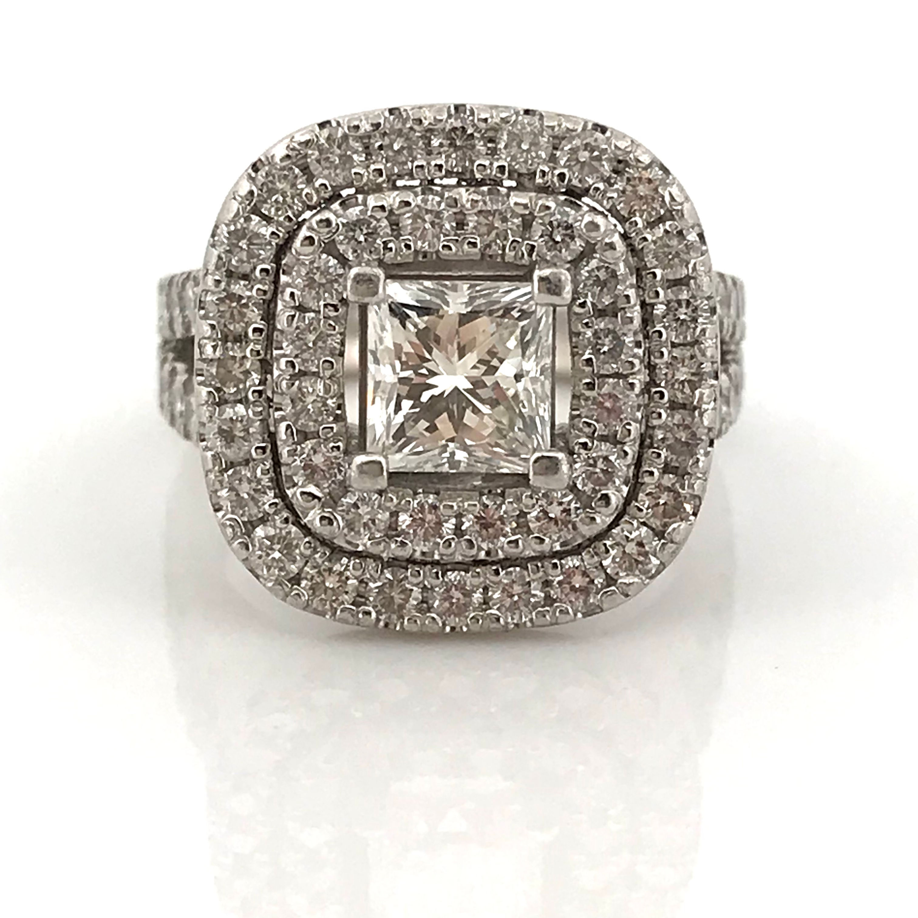 Platinum 2.22ct natural certified diamonds size 4.5