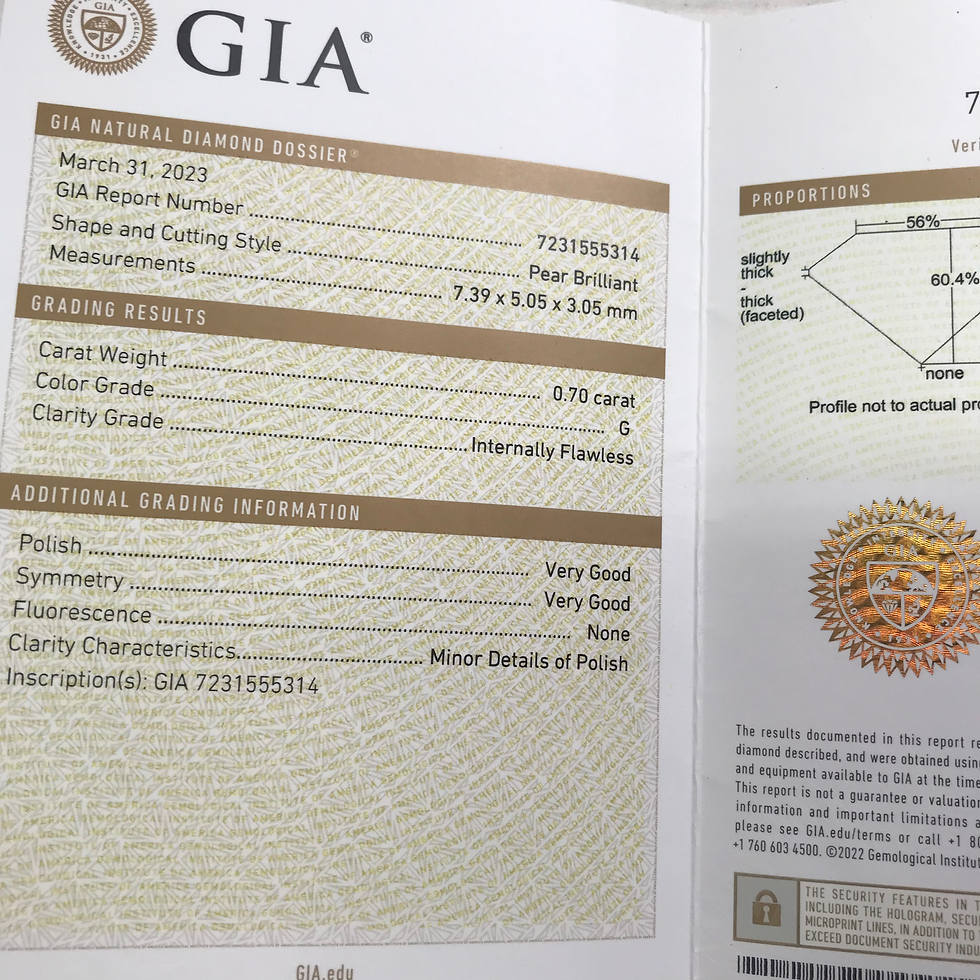 Thumbnail: 0.70ct Gia certified G color Internally flawless Diamond