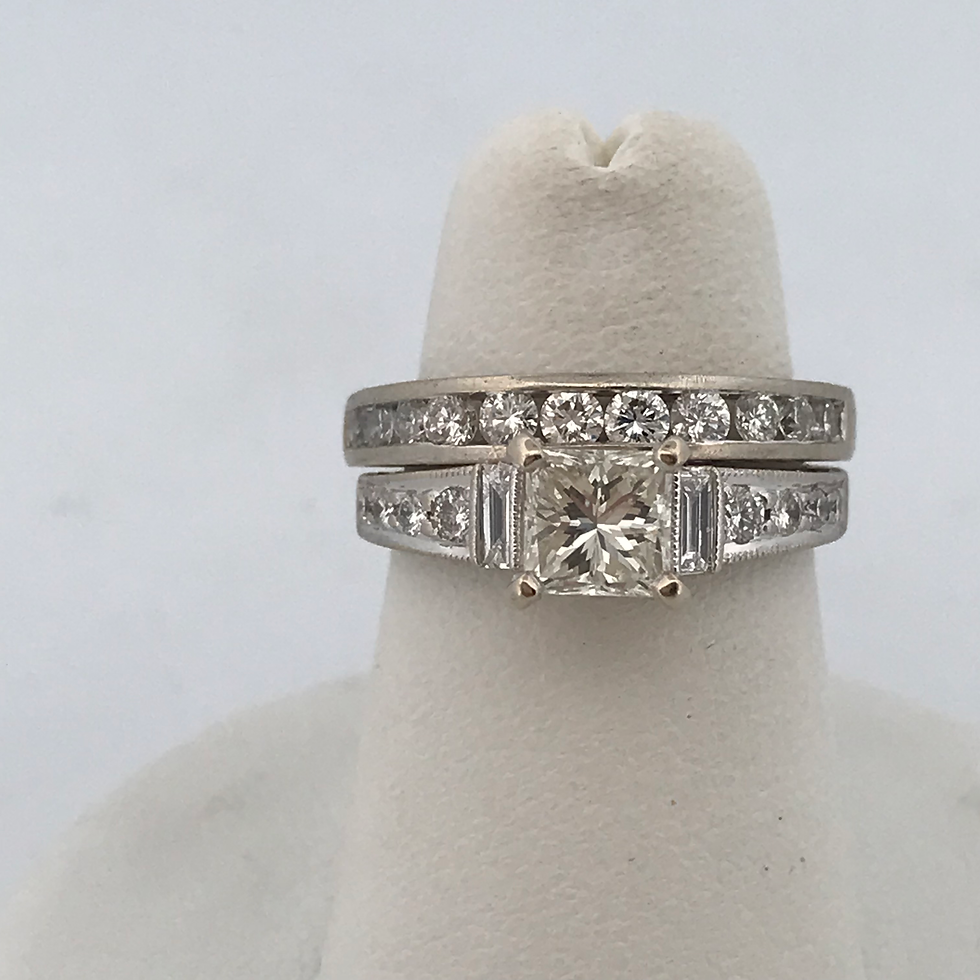 Thumbnail: 18k -14k gold 1.80ct diamond ring set size 5