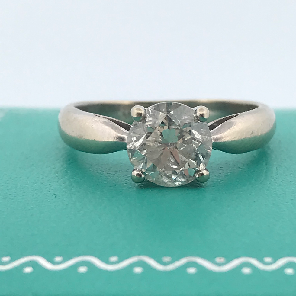 Thumbnail: 14k White gold 1.50ct Diamond Ring set size 5.75