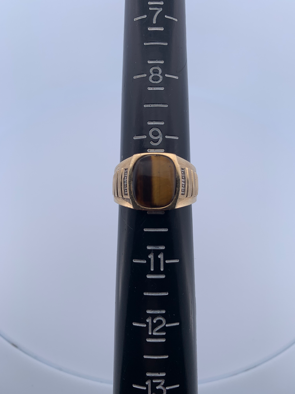 Thumbnail: Mens 10k yellow gold ring size 9.75